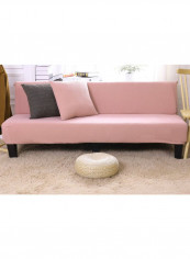 Plain Style Thicken Sofa Slipcover Pink 150x195centimeter