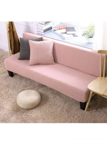 Plain Style Thicken Sofa Slipcover Pink 150x195centimeter