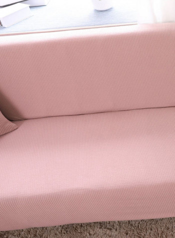 Plain Style Thicken Sofa Slipcover Pink 150x195centimeter