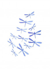 Dream dragonfly wall stickers fashion, DIY design colorful dragonfly art decal craft home decoration Purple