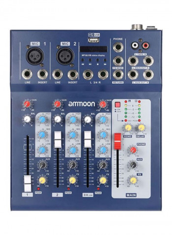 F4-USB 3 Channel Digital Mic Line Audio Mixing Console