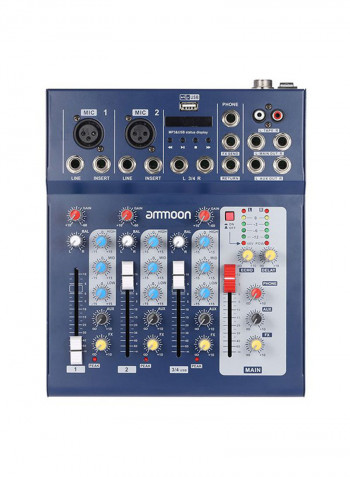 F4-USB 3 Channel Digital Mic Line Audio Mixing Console