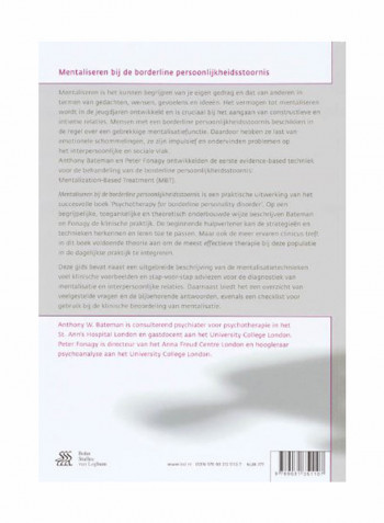 Mentaliseren Bij De Borderline Persoonlijkheidsstoornis Paperback