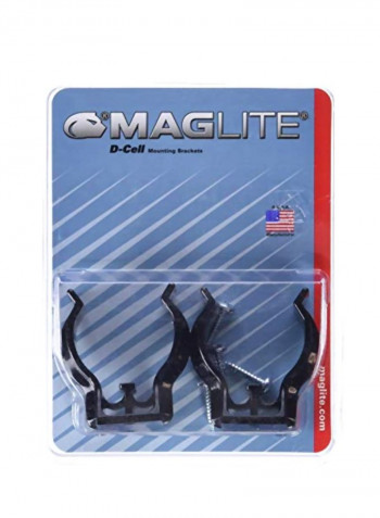 2-Piece D-Cell Maglite Mounting Brackets