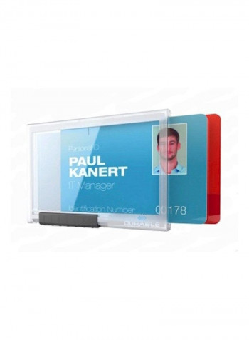 10-Piece Card Holder Pushbox Clear