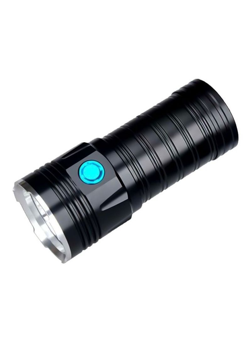 3 Gears Luminous Flux LED Flashlight Black 15x7x7cm