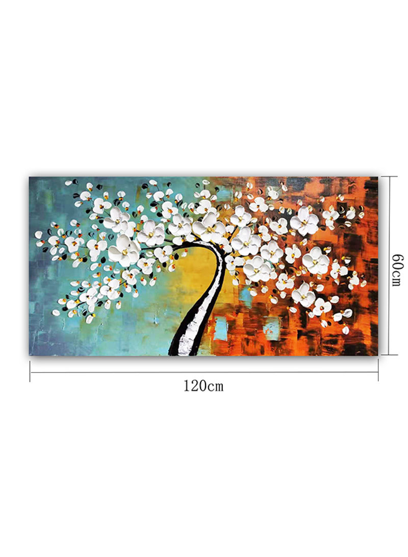 Floral Hand-Painting Multicolor 122x5x62centimeter