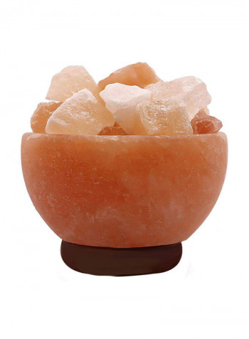 Himalayan Salt Fire Bowl Lamp Orange