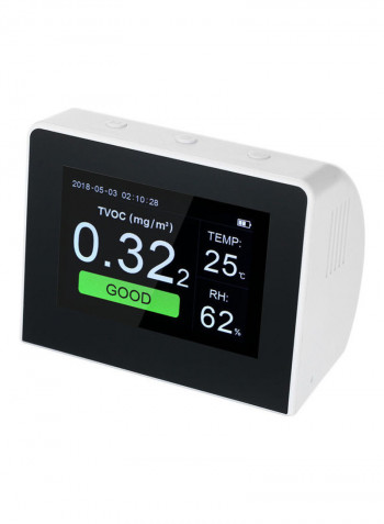 Portable Digital Formaldehyde Gas Monitor Black 17.5cm