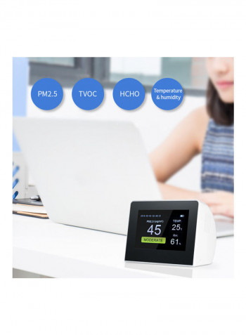 Portable Digital Formaldehyde Gas Monitor Black 17.5cm