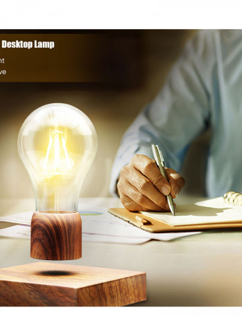 3D Magnetic Floating LED Light Bulb Brown 12 x 12 x 2.05centimeter