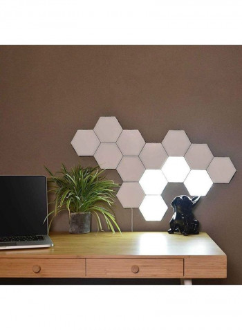 5-Piece Touch-Sensitive Honeycomb Wall Light White