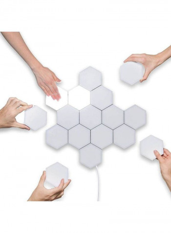 5-Piece Touch-Sensitive Honeycomb Wall Light White