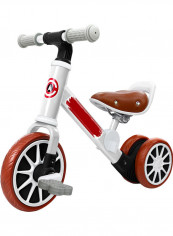 Baby Balance Bike with Detachable Pedal White 48 x 35 x 65cm