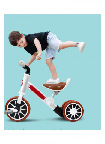 Baby Balance Bike with Detachable Pedal White 48 x 35 x 65cm