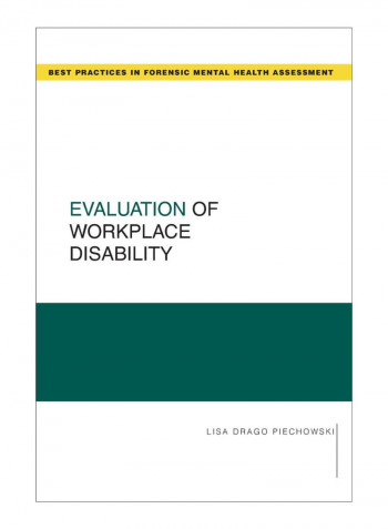 Evaluation Of Workplace Disability Paperback 1st