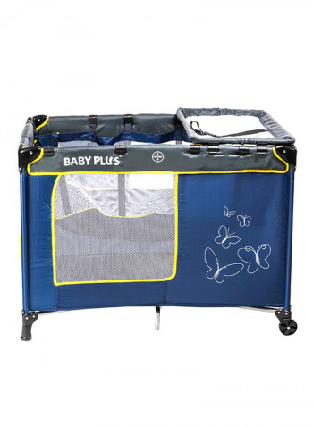 Foldable Playpen - Blue/Yellow