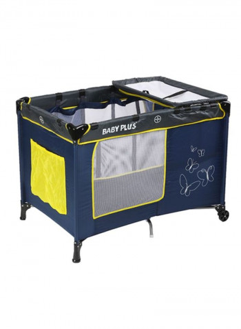 Foldable Playpen - Blue/Yellow