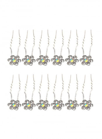 12-Piece Bridal Hair Pin Silver