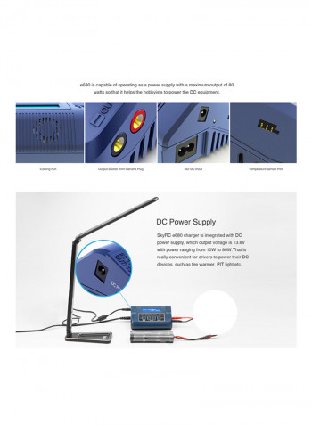 80W AC/DC Balance Charger Discharger 135 x 110 x 60millimeter