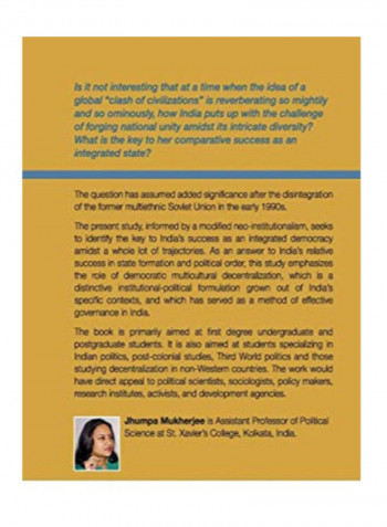 Conflict Resolution In Multicultural Societies: The Indian Experience Hardcover