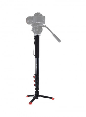 PU3015 4-Section Telescoping Standing Monopod Black/Red