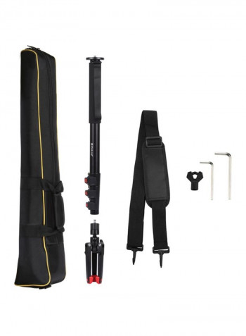 PU3015 4-Section Telescoping Standing Monopod Black/Red