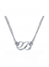 925 Sterling Silver Figure Eight Infinity Pendant Necklace