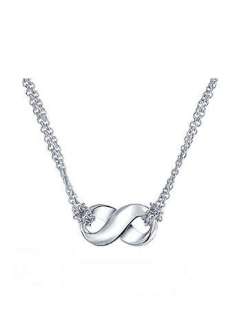 925 Sterling Silver Figure Eight Infinity Pendant Necklace