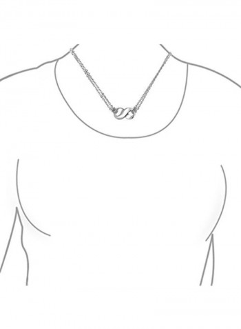 925 Sterling Silver Figure Eight Infinity Pendant Necklace