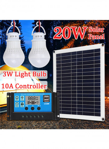 20W Monocrystalline Solar Panel Module Kit, 2-Piece multicolor 42.0x38.0x5.0centimeter