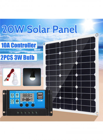 20W Monocrystalline Solar Panel Module Kit, 2-Piece multicolor 42.0x38.0x5.0centimeter