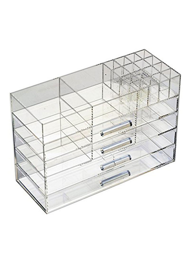 Clear Acrylic Cosmetics Makeup And Jewellery Storage Case Clear
