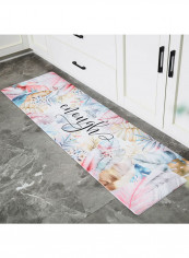 Plant Pattern Anti-Skid Floor Mat Multicolour 45 x 120centimeter