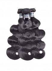 3-Piece Brazilian Body Wave Hair Extension Bundles Black