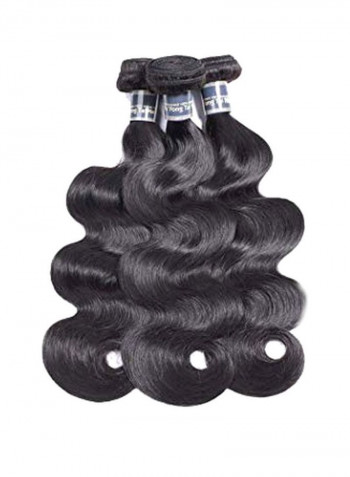 3-Piece Brazilian Body Wave Hair Extension Bundles Black