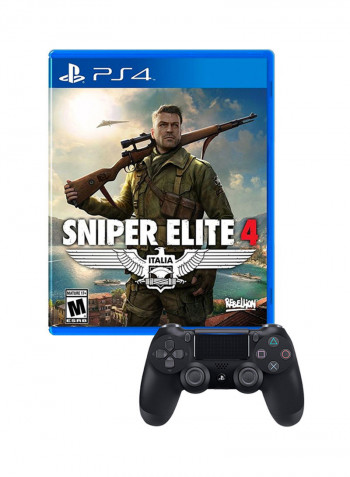 لعبة Sniper Elite 4- المنطقة 1+ ذراع تحكم دوال شوك 4 لاسلكي- جهاز بلايستيشن 4 - بلاي ستيشن 4 (PS4)
