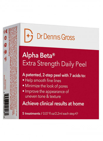 Pack Of 5 Alpha Beta Daily Face Peel 5 x 2.2ml