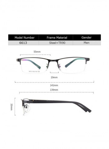 Semi Rimless Eyeglasses Frame للرجال