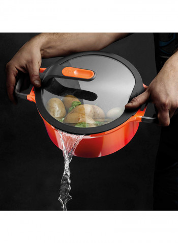 Covered Stay-Cool Stockpot Orange/Black 28centimeter
