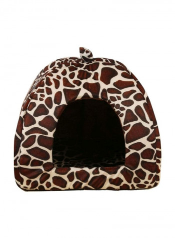 Printed Soft Pet House Brown/Beige L