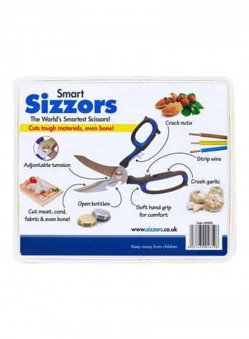 Multi-Purpose Cutting Scissor Blue/Black/Silver 9.1x3.9x0.8inch