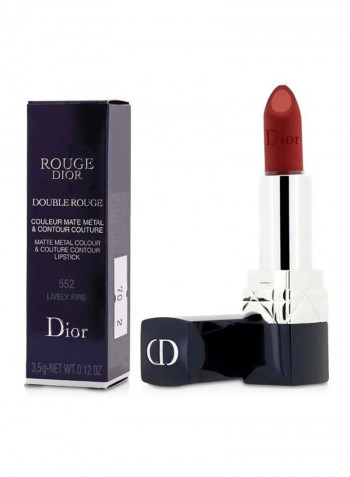 Rouge Dior Double Rouge Lipstick 552 Lively Fire