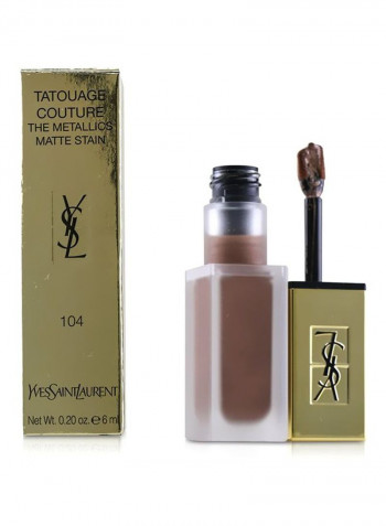 Tatouage Couture Metallics High Pigment And Ultra-Matte Liquid Lip Stain 104 Rose Gold Riot