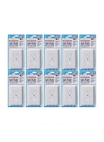 Pack Of 10 Safe Plate Baby Safety Electrical Outlet Cover