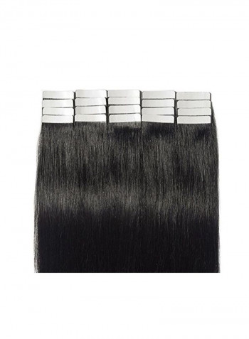 20-Piece Human Hair Extension Black 16inch