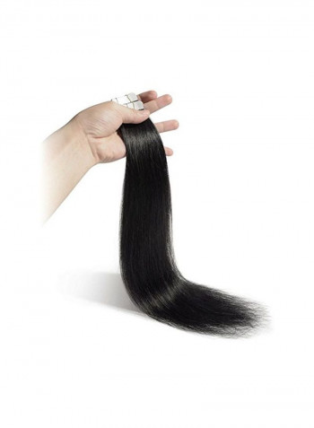 20-Piece Human Hair Extension Black 16inch