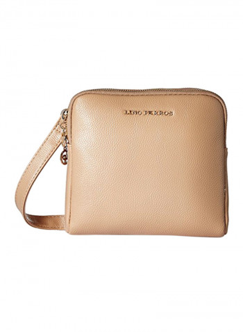 Polyester Blend Crossbody Bag Beige