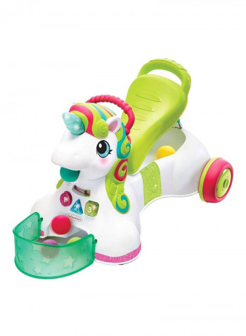 3-In-1 Sit, Walk And Ride Unicorn 61x41.1x20.8cm