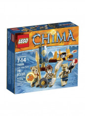 لعبة بناء مجموعة عشيرة الأسود من مسلسل الكرتون "Legends Of Chima" مكونة من 78 قطعة طراز 70229